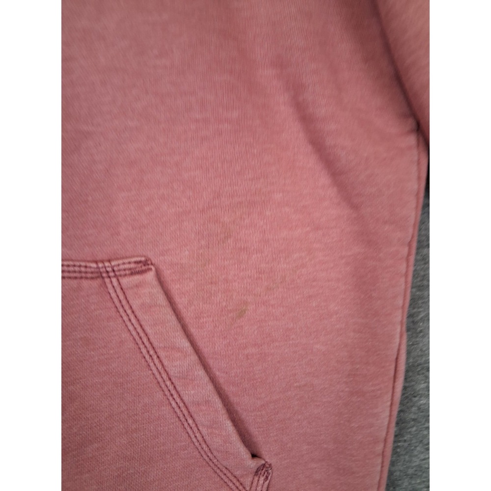 Carhartt Womens Sweatshirt Medium Pink Pullover Hoodie Bleached Spellout - Picture 3 of 9